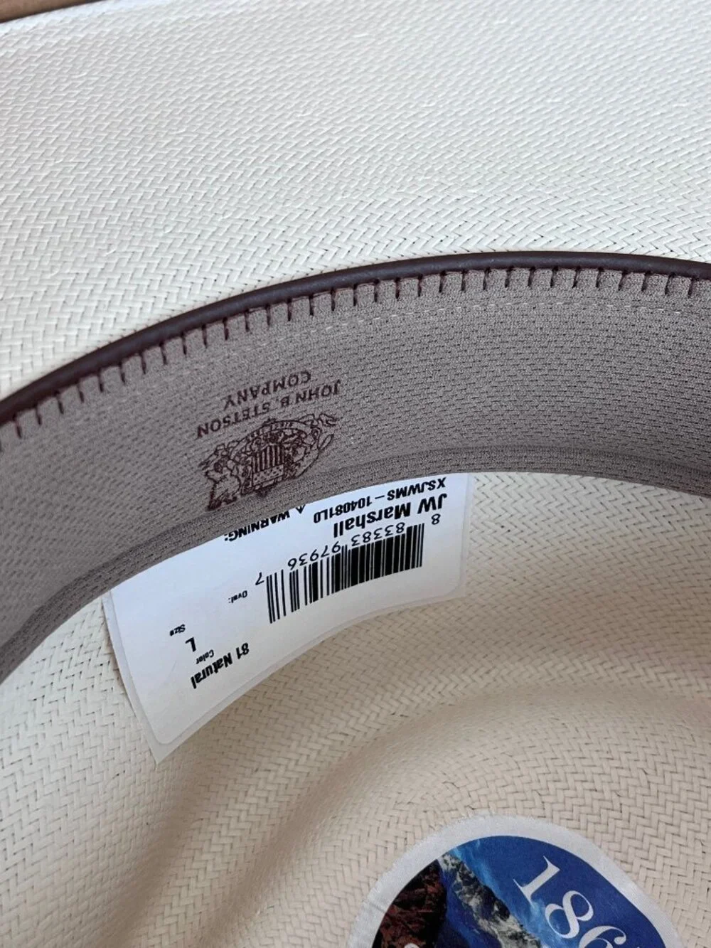 Stetson JW Marshall Shantung Straw Western Hat - Picture 9 of 11
